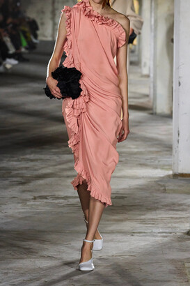 ワンピース DRIES VAN NOTEN PETTICOAT DRESS WITH RUFFLES Dries Van Noten Petticoat Dress With Ruffles in Brown | Lyst